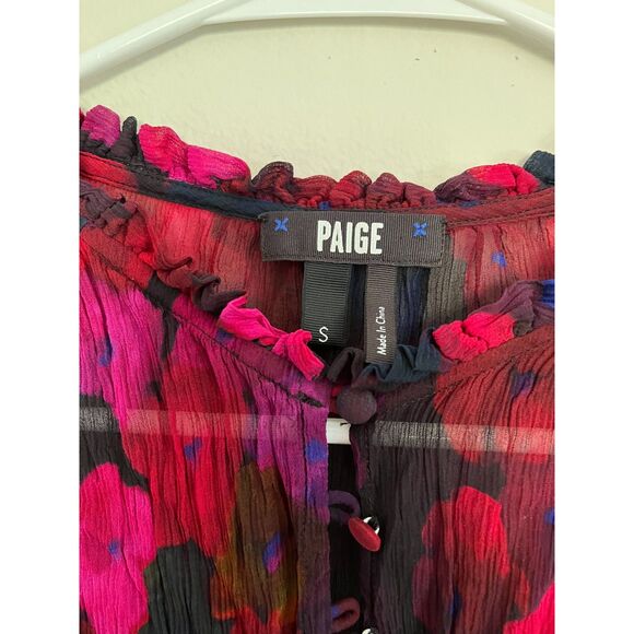 Paige Silk Floral Blouse, Size S - Picture 3 of 8